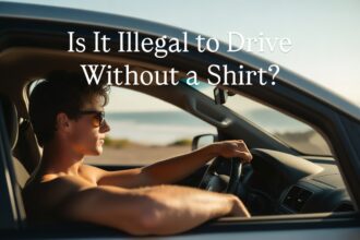 is it illegal to drive without a shirt